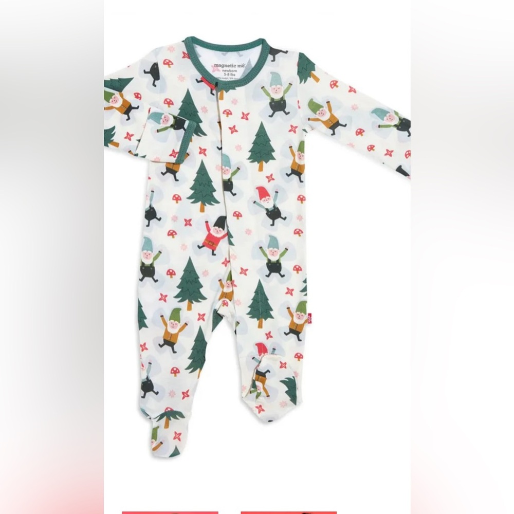 Magnetic Me Onesie Gnome Christmas Print